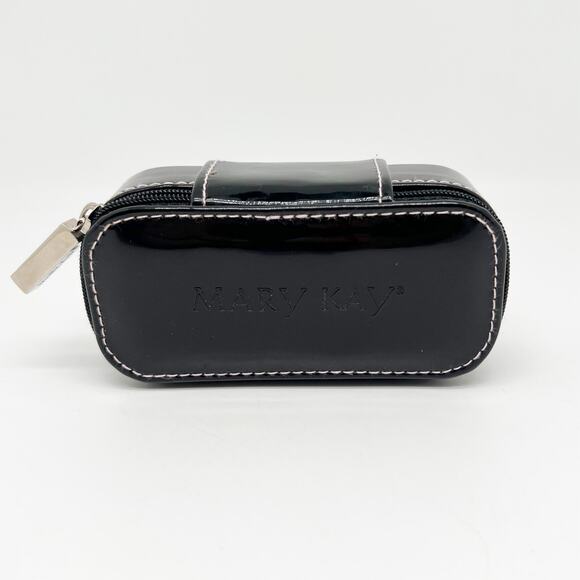 Vintage Mary Kay Black Patent Leather Lipstick Case with Mirror - Picture 1 of 8